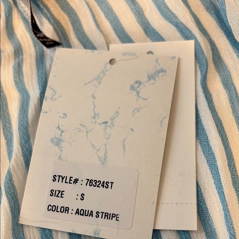 Raviya Blue and White Striped Cover-up Dress